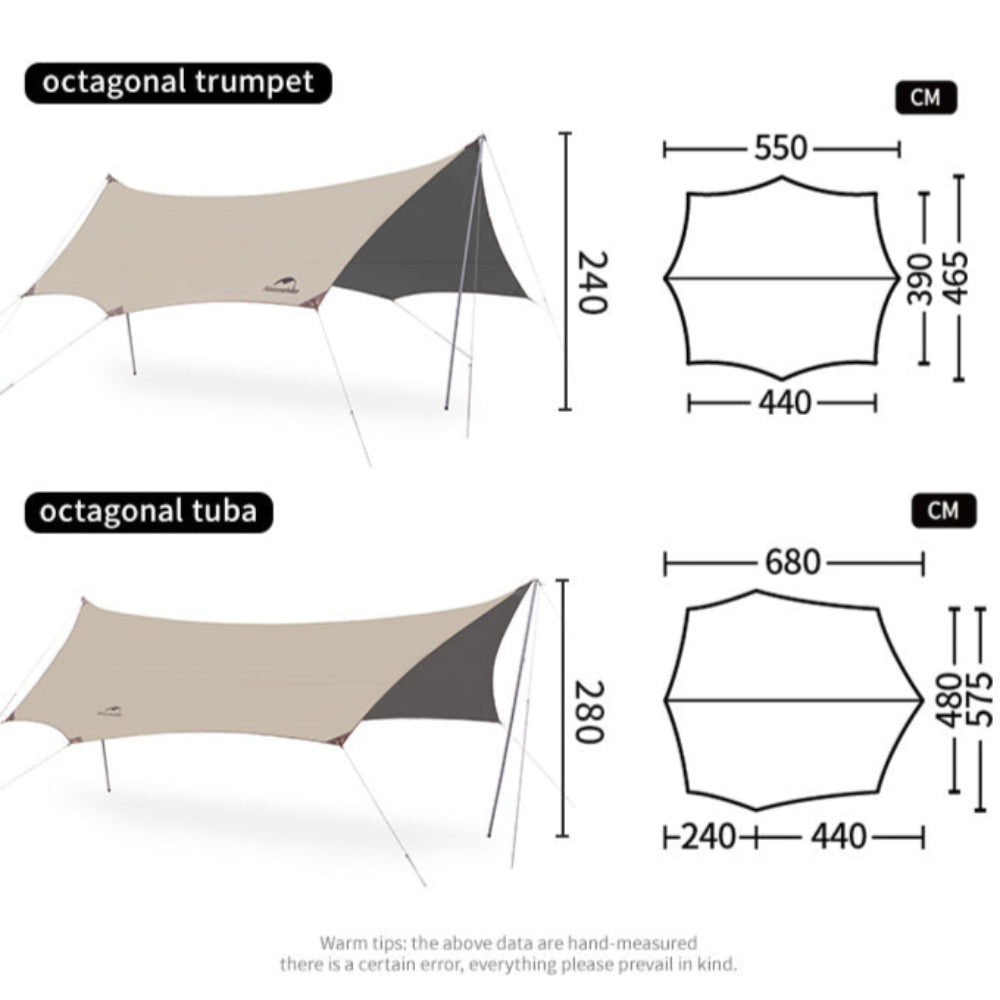 Cloud Skies Tarp (Aluminum pole) - Naturexplore - Naturehike - C2350WS010 - Q - Quadrilateral 450*292cm