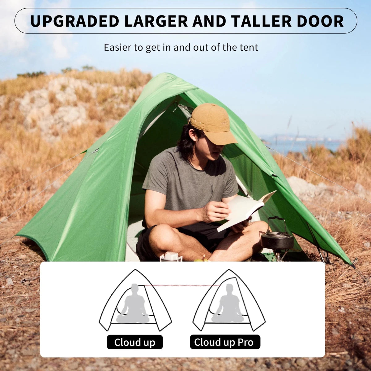 Cloud Up Base 2 Persons Tent 210T - Naturexplore - Naturehike - CNK2450WS032-B - Bud Green