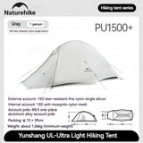Cloud Up UL Ultralight 1 Persons Tent - Naturexplore - Naturehike - CNK2450WS017 -