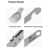 Naturehike Titanium Multifunction Portable Cutlery Set - Naturexplore - Naturehike - CNH22CJ017 -