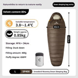 Snowbird Mummy Sleeping Bag - Naturexplore - Naturehike - CNK2550WS014 - SP400/Smoky brown/L