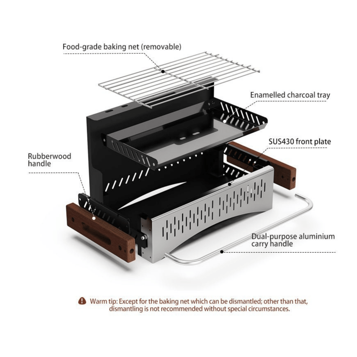 Tabletop Travel BBQ Grill - Naturexplore - Naturehike - CNK2300CJ010 -