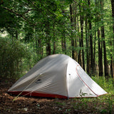 Cloud Up 1- Person UL Upgraded Hiking Tent - Naturexplore - Naturehike - NH18T010-T - Silicone light grey /red + mats