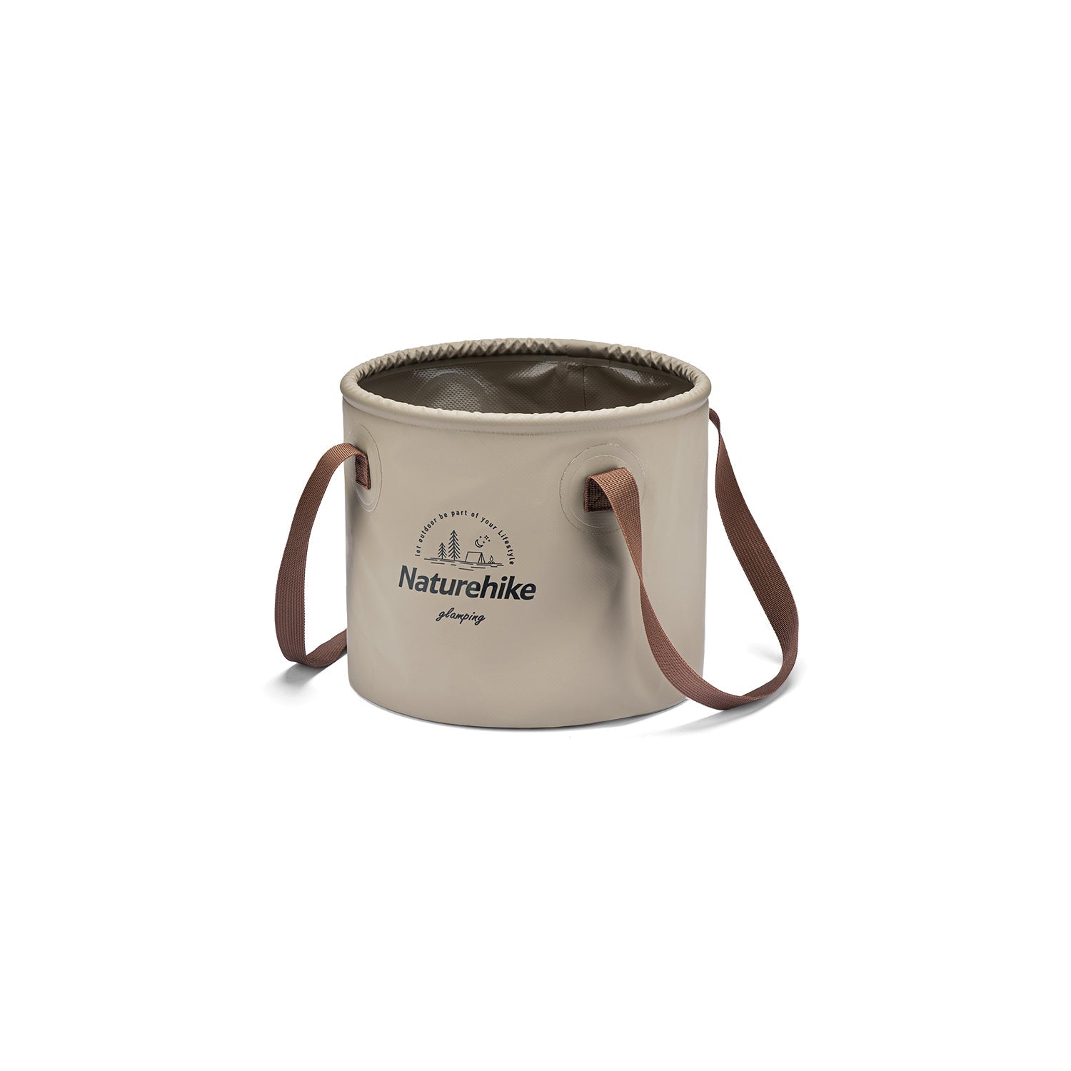Foldable round bucket - Naturexplore - Naturehike - NH20SJ040 - Brown/10L