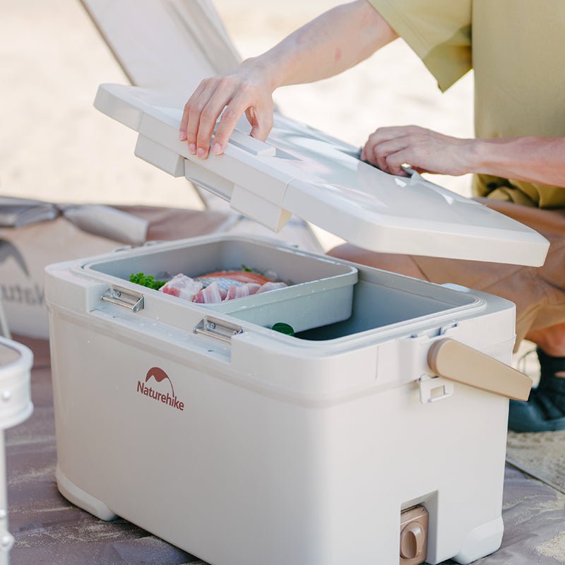 (LingDu 36H) Outdoor antibacterial cooler box - Naturexplore - Naturehike - CNK2300BS012 - Beige-22L
