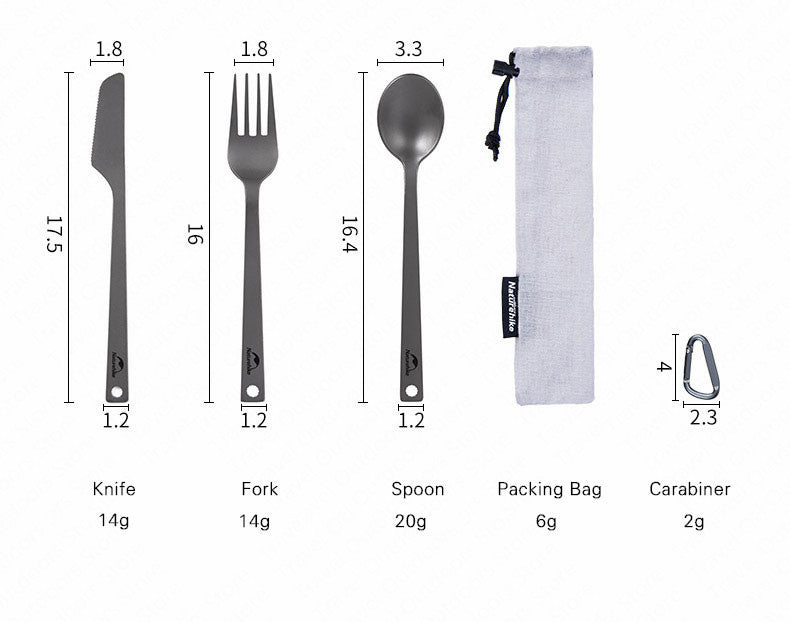 Naturehike Titanium cutlery set - Naturexplore - Naturehike - NH19T011-D -