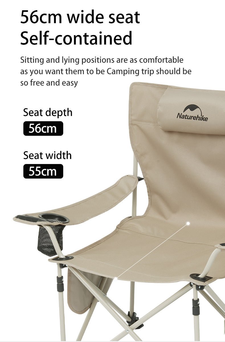 Recliner chair with table - Naturexplore - Naturehike - CNK2300JJ013 - Black