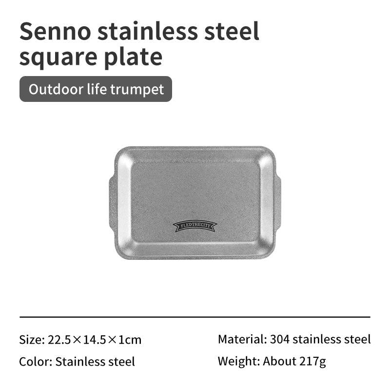 Stainless steel square tray - Naturexplore - Naturehike - CNH22CJ025 - Fishing