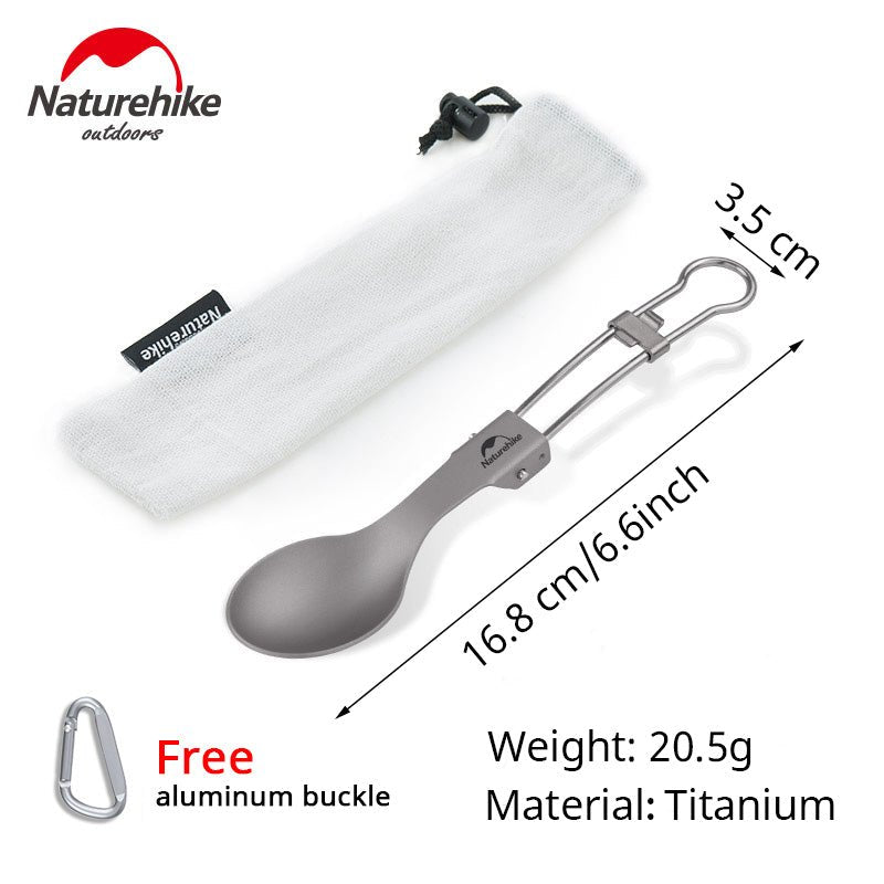 Titanium alloy outdoor travel folding tableware - Naturexplore - Naturehike - NH19C001-J - Fork