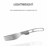 Titanium alloy outdoor travel folding tableware - Naturexplore - Naturehike - NH19C001-J - Fork