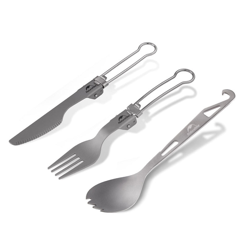 Titanium alloy outdoor travel folding tableware - Naturexplore - Naturehike - NH19C001-J - Fork