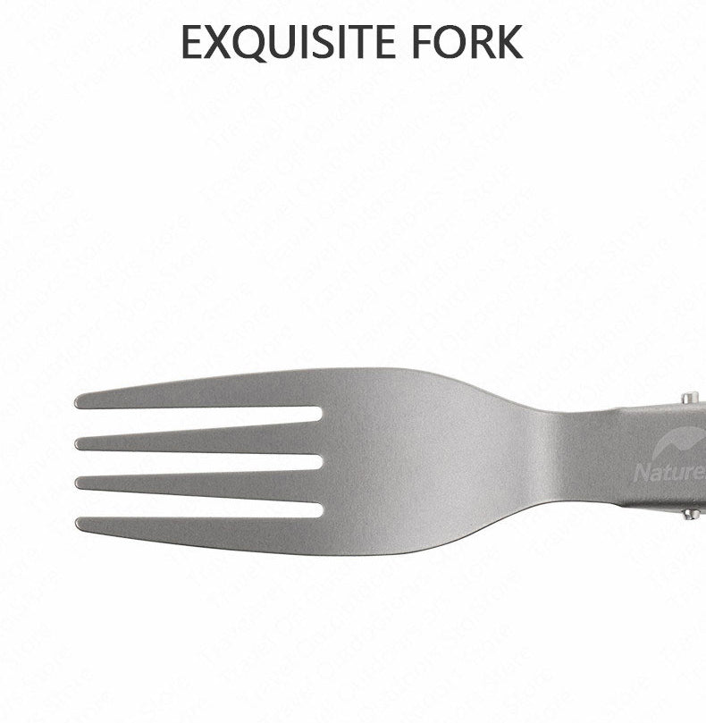 Titanium alloy outdoor travel folding tableware - Naturexplore - Naturehike - NH19C001-J - Fork
