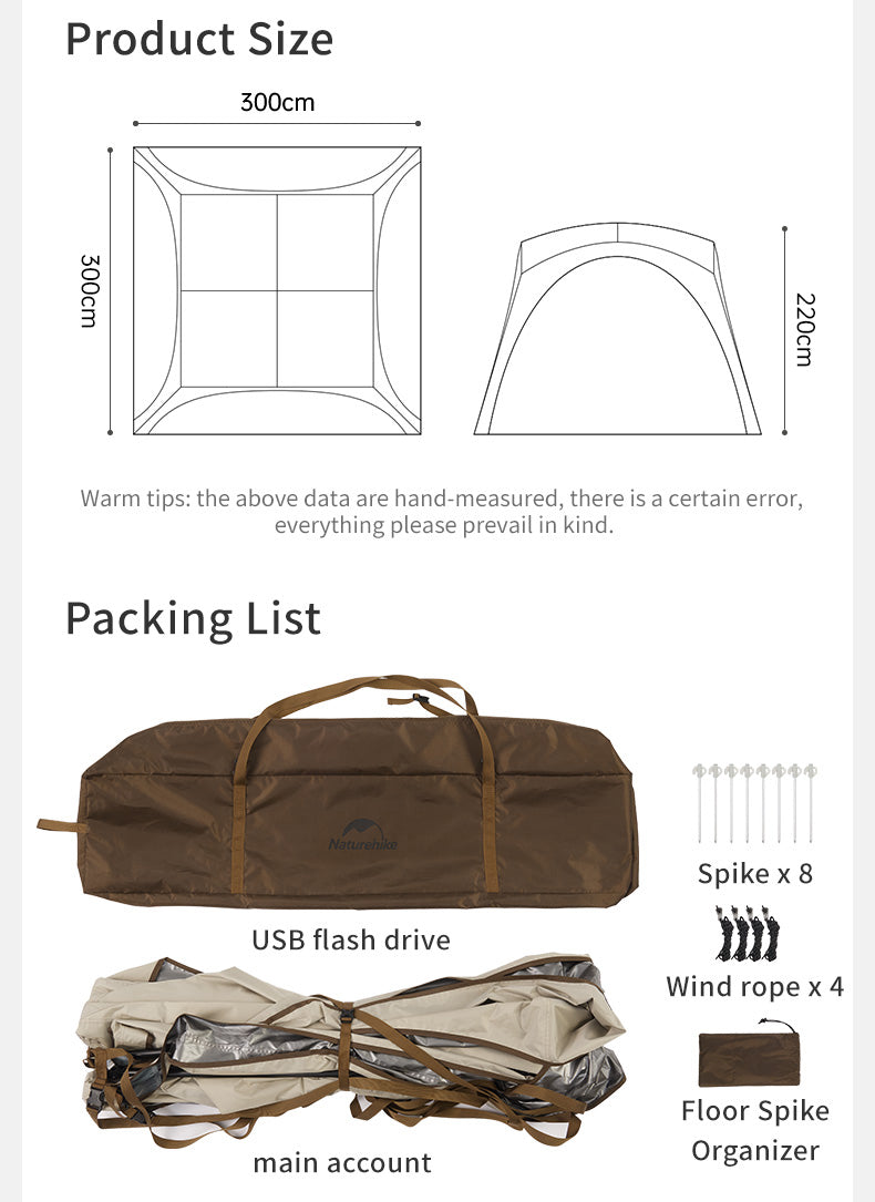 Naturehike Quick Open Canopy (Zipper Model)