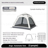 Ango Family Tent - Naturexplore - Naturehike - CNK2550WS010 - 3 People/Brown/ No Canopy