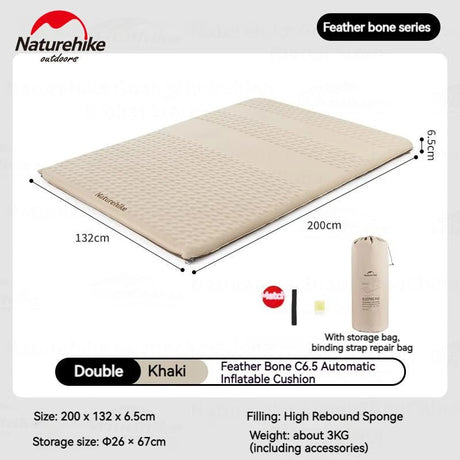 C6.5 Auto - inflatable Air Mattress Double - Naturexplore - Naturehike - CNK2300WS012 - 