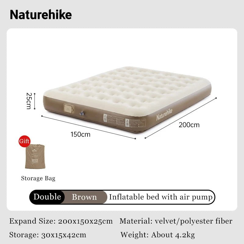 ChenJing C25 Built - in Pump Inflatable Bed - Naturexplore - Naturehike - CNK2550WS013 - D - Double
