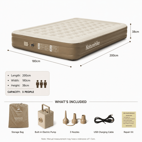 ChenJing C28 Built - in Pump Inflatable Bed - Naturexplore - Naturehike - CNK2550WS013-38-K - King