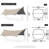 Cloud Skies Tarp (Aluminum pole) - Naturexplore - Naturehike - C2350WS010 - Q - Quadrilateral 450*292cm