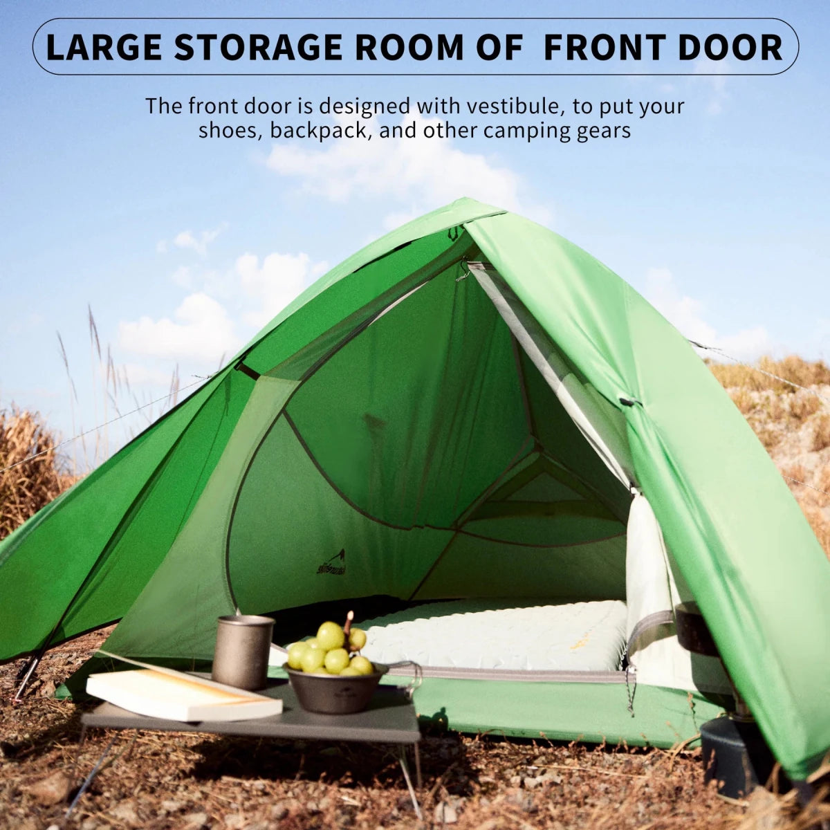 Cloud Up Base 2 Persons Tent 210T - Naturexplore - Naturehike - CNK2450WS032-B - Bud Green