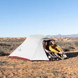 Cloud Up Pro 3 Person Ultralight Backpacking Tent - Naturexplore - Naturehike - CNK2350WS020 - Light grey 20D + Mat