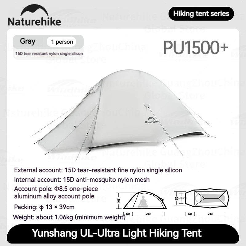 Cloud Up UL Ultralight 1 Persons Tent - Naturexplore - Naturehike - CNK2450WS017 - 