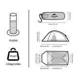 Cloud Up Ultralight 2 Person 10D - Naturexplore - Naturehike - NH19ZP017 - 