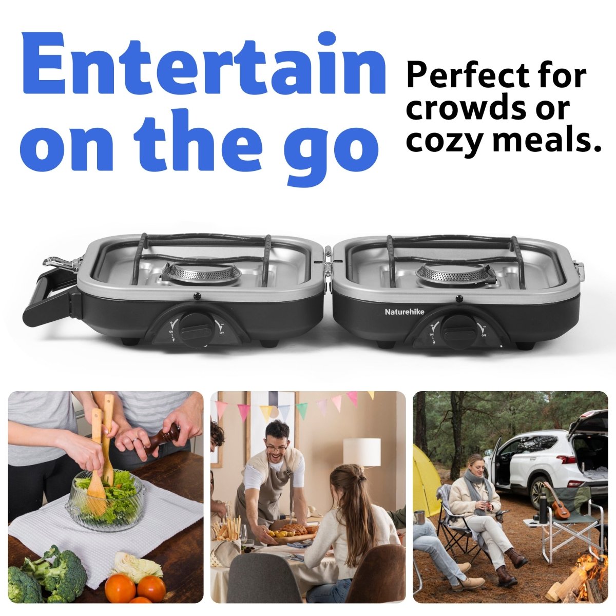 Double Burner Folding Gas Stove - Pre Order ETA 20/1/2026 - Naturexplore - Naturehike - NH22RJ003 - 