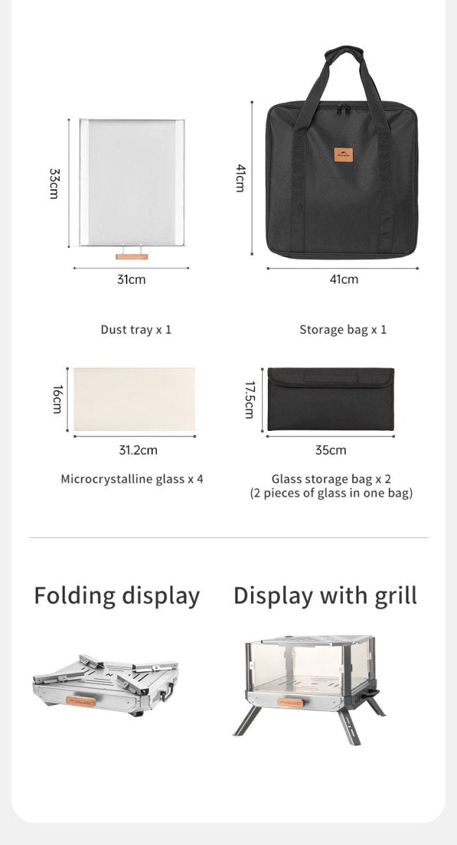 Fire viewing glass Fire Stove - Naturexplore - Naturehike - CNK2450CF028 - G - Gridiron