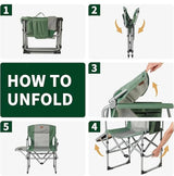 Folding Camping Director Chair with Side Table and Storage - Naturexplore - Naturehike -  - 