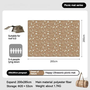 Happy Ultrasonic picnic mat & suitable for village tent - Naturexplore - Naturehike - CNK2350WS010 - For Village 6.0 Tent (200*285)