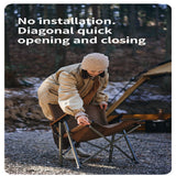 L04 quick-opening folding chair - Naturexplore - Naturehike - CNK2300JJ018 - Black