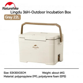 (LingDu 36H) Outdoor antibacterial cooler box - Naturexplore - Naturehike - CNK2300BS012 - Beige-22L