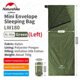 LW180 Ultralight Cotton Sleeping Bag - Naturexplore - Naturehike - NH21MSD09 - XL-Grayish Brown