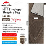 LW180 Ultralight Cotton Sleeping Bag - Naturexplore - Naturehike - NH21MSD09 - M-Grayish Brown