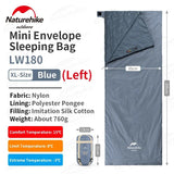 LW180 Ultralight Cotton Sleeping Bag - Naturexplore - Naturehike - NH21MSD09 - M-Shadow Blue
