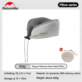 Memory Cotton Neck Pillow - Naturexplore - Naturehike - CNK2450WS019 - Gray
