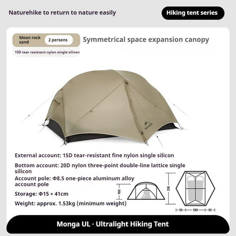 Mongar UL Hiking Tent 2 Person - Naturexplore - Naturehike - CNK2550WS016 - 