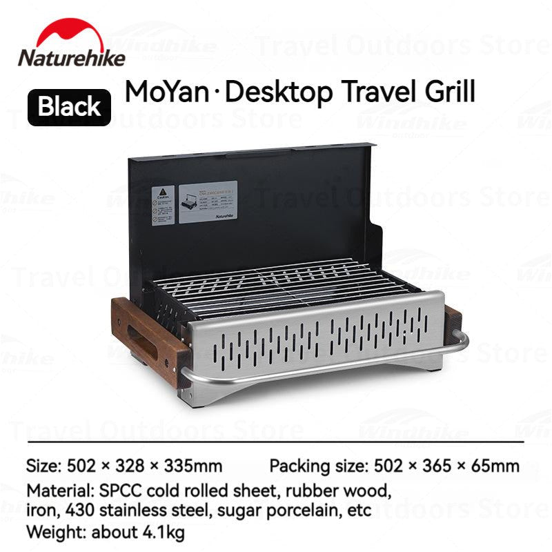 (MOYAN)Tabletop Travel BBQ Grill - Naturexplore - Naturehike - CNK2300CJ010 - Black
