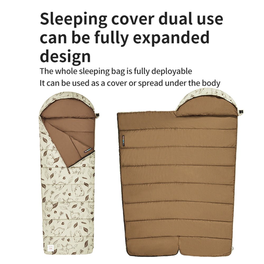 Naturehike Cute Mud Rabbit Cotton Sleeping Bag - Naturexplore - Naturehike - CNH22SD015 - Left zipper MT180
