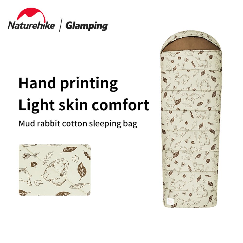 Naturehike Cute Mud Rabbit Cotton Sleeping Bag - Naturexplore - Naturehike - CNH22SD015 - Left zipper MT180