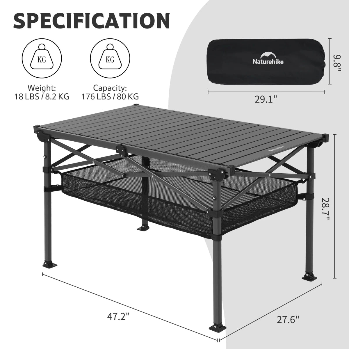 Naturehike H01 Portable Folding Table - Naturexplore - Naturehike - CNK2450JJ029 - 