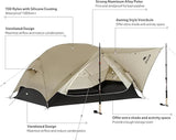 Naturehike Mongar UL 2 - Person Ultralight Backpacking Tent - Naturexplore - Naturehike - CNK2550WS016-S - Sand