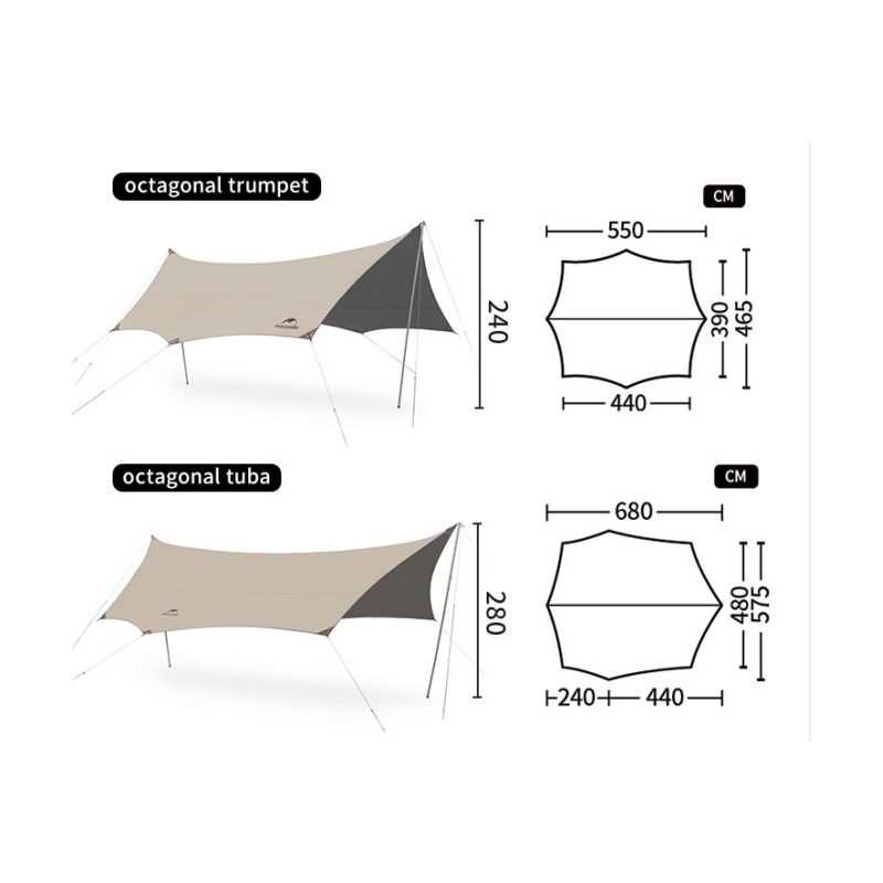 Naturehike Outdoor Canopy Tiblack - Naturexplore - Naturexplore - C2350WS010 - Quadrangle 450*292cm