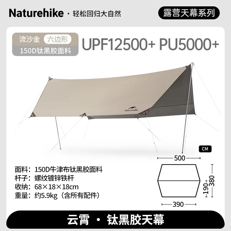 Naturehike Outdoor Canopy Tiblack - Naturexplore - Naturexplore - C2350WS010 - Hexagon