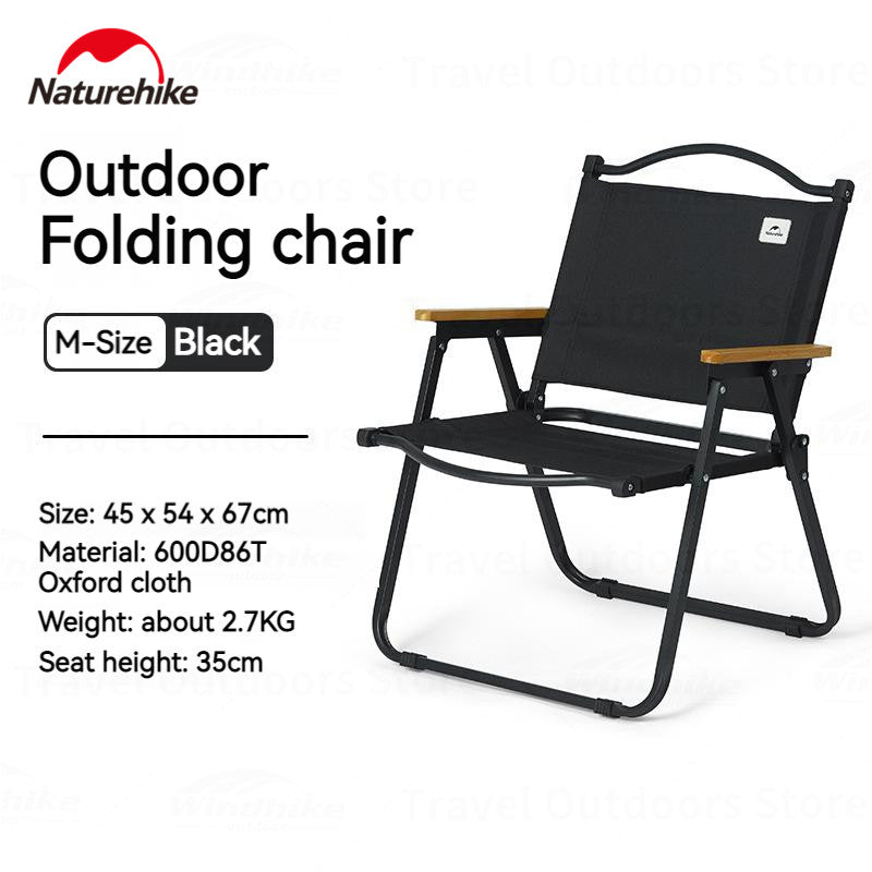 Naturehike Outdoor Folding Chair - Adult - Naturexplore - Naturehike - CNK2300JU012 - Black
