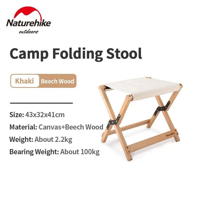 Naturehike Outdoor folding wood stool - Naturexplore - Naturehike - NH20JJ014 - W - Wood