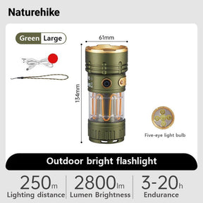 Naturehike outdoor glare flashlight - Naturexplore - Naturexplore - CNK2300011 - Green-L
