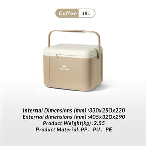 Naturehike PU Cooler Box - Naturexplore - Naturehike - CNK2450CF012 - Light coffee/18L