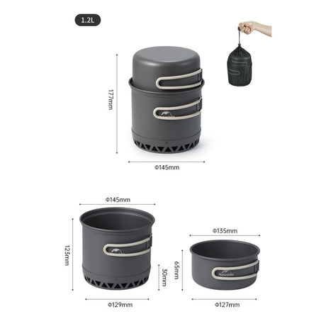 Naturehike Single Pot Set - Naturexplore - Naturehike - CNK2300CJ0002 - 1.2 L