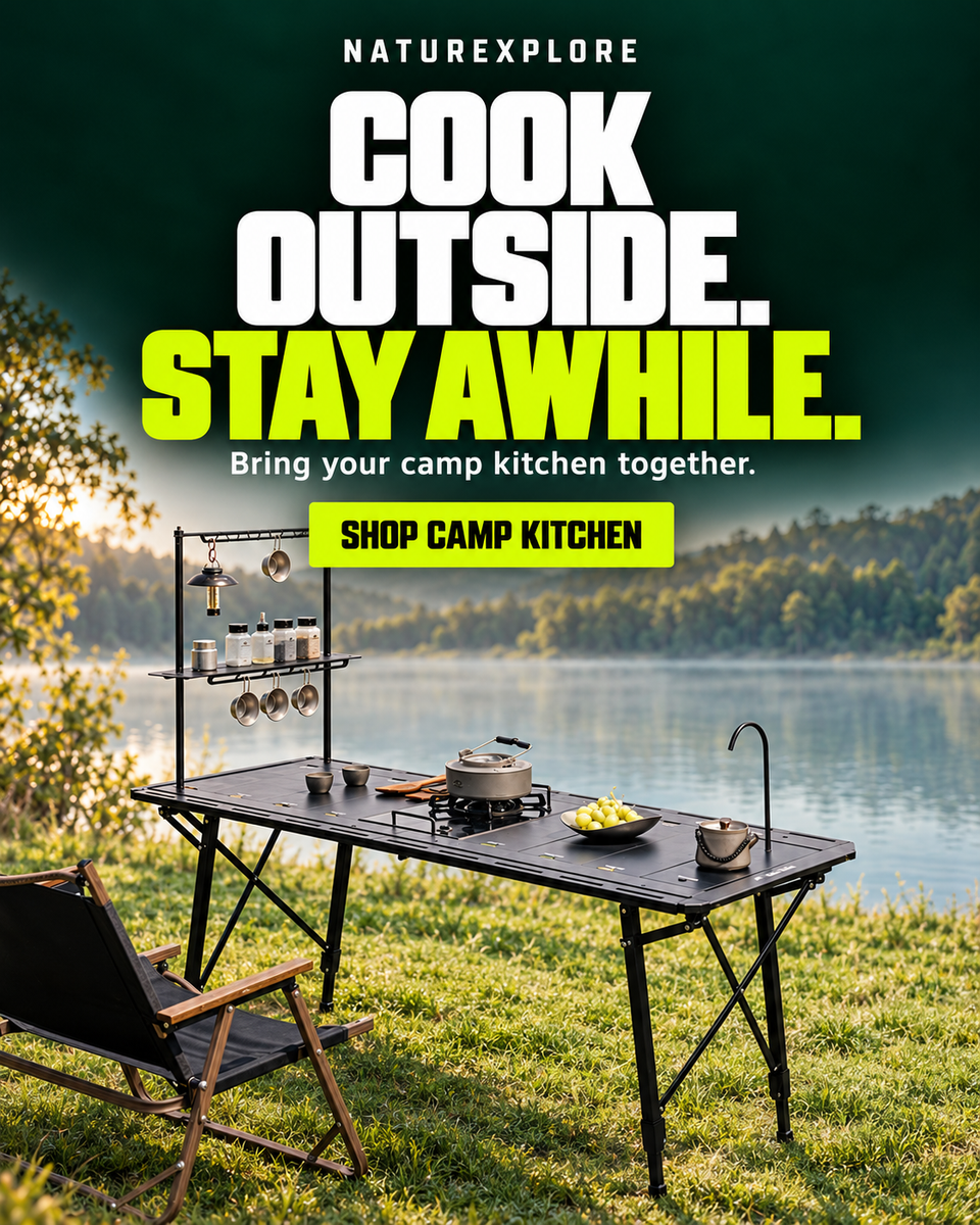 Cook outside. Stay awhile — shop camp kitchen